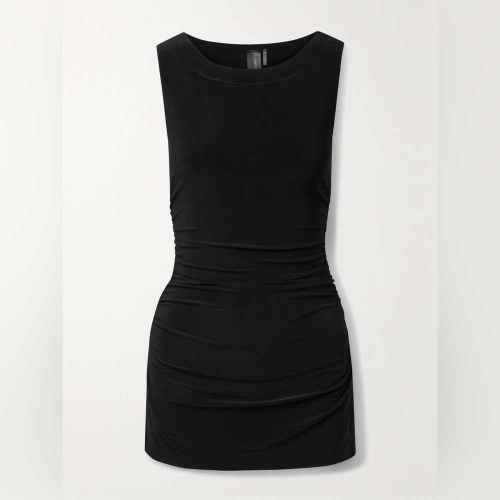 NORMA KAMALI Ruched stretch-jersey mini dress